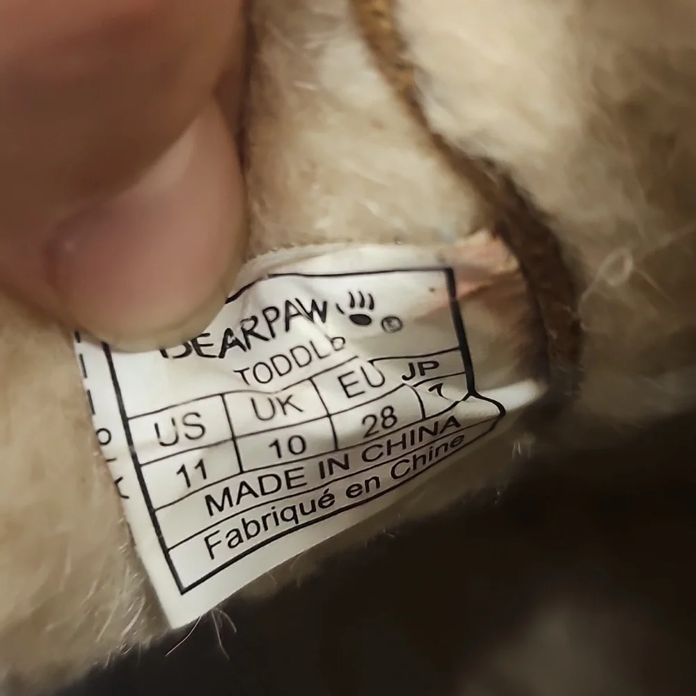 Cozy, Kids, Toddler, Boots, Winter, Sherpa, Bear, Casual, Farm, Play, Cute